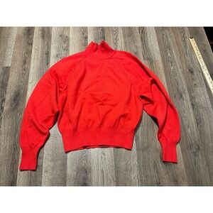 Marled Sweater, Women's Size Small, Red, Pullover, Turtleneck